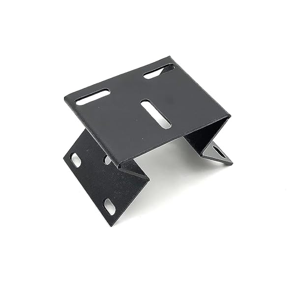 Buy OwlCat CCTV Mounting Bracket - Vertical Wall Corner Right Angle Plate, Metal Black & White, 77mm x 65mm x 53mm - XM-Black - Image 3