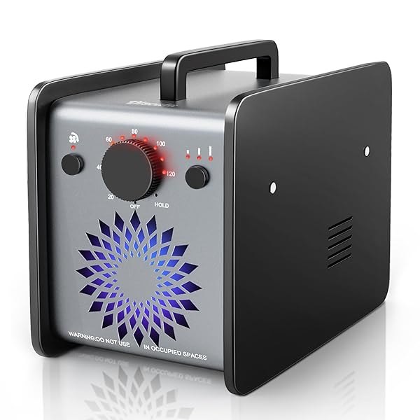 Ozone Generator 35000mg/h Powerful Odor Eliminator for Home and Car Comprehensive Odor Removal Machine Black
