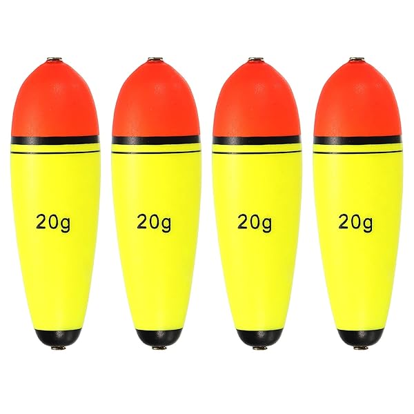 PATIKIL 0.7oz Fishing Slip Bobbers, 4 Pack EVA Fishing Float for Sea Fishing Freshwater, Yellow