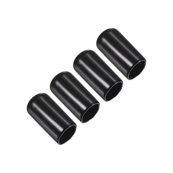 PATIKIL 10mm Pool Tip Cover, 4 Pack Billiard Cue Tip Protector Rubber Pool Cue Tips Head Tool Snooker Accessory for Billiard Club, Black