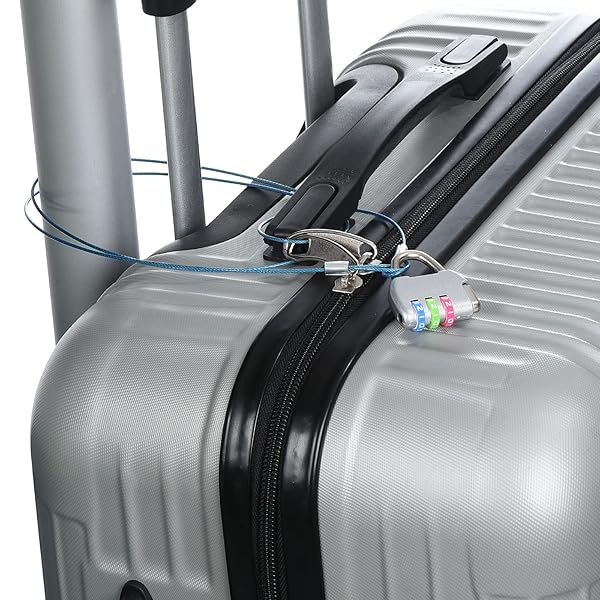 PATIKIL 12 Inch Safety Cable Lock, 10 Pack Stainless Steel 2mm Dia Security Wire Rope with Double Loop for Stage Lighting Luggage Lock Black - Image 6