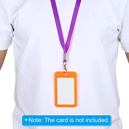 PATIKIL 17" Neck Lanyards, 5 Pack 0.6" Width Flat Strap Lanyard with Swivel Hook Clip for Name Tag Badges Holder ID Card Keys, Purple - Image 5