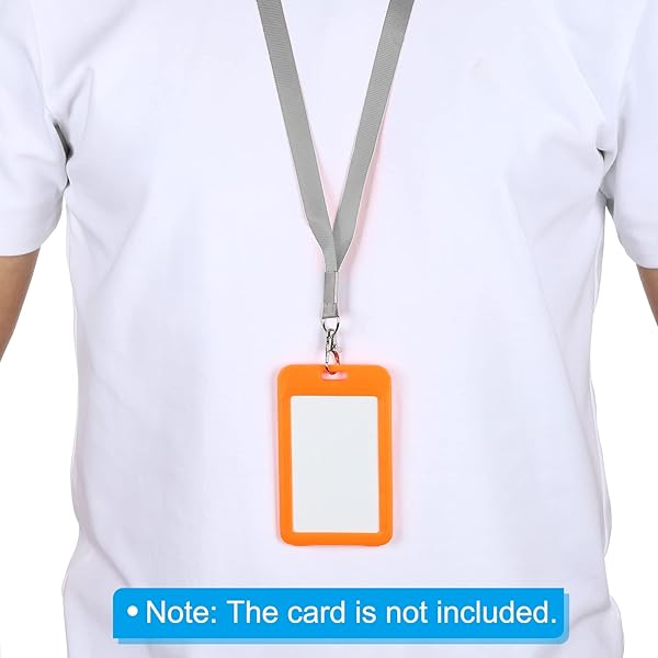 PATIKIL 17" Neck Lanyards, 5 Pack 0.6" Width Flat Strap Lanyard with Swivel Hook Clip for Name Tag Badges Holder ID Card Keys, Grey - Image 5