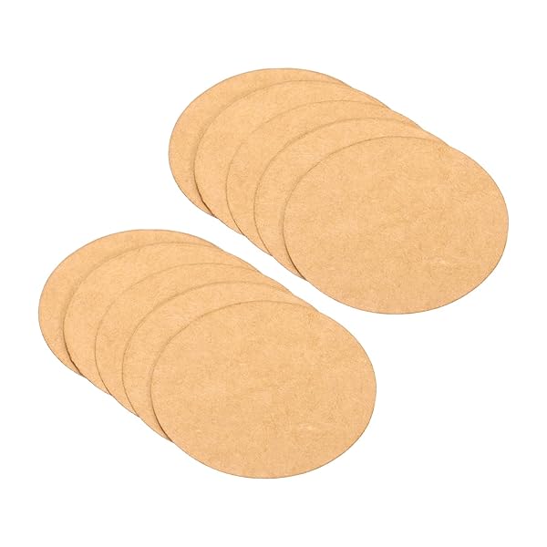 PATIKIL PATIKIL 2-inch Round Cardboard Paper, 50 Pcs Blank Disc Circles Slices for Party Decorations DIY Craft Arts Drawing Painting Writing, Brown