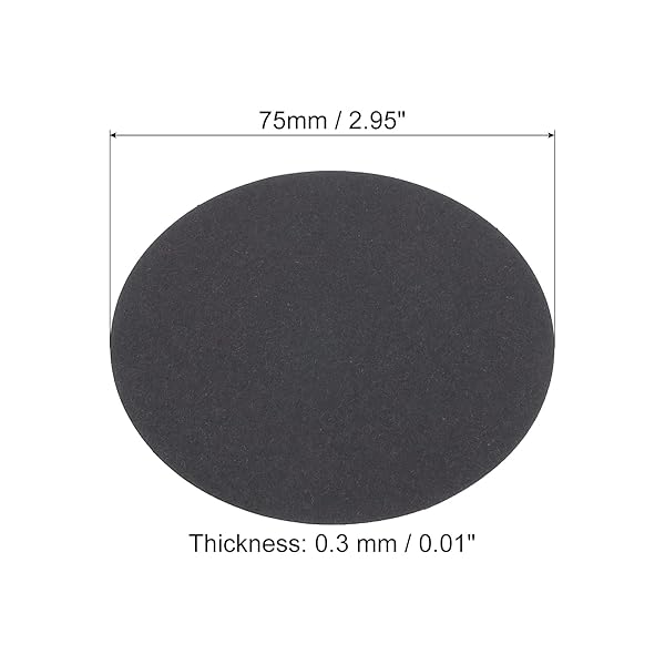 PATIKIL 3-inch Round Cardboard Paper, 50 Pcs Blank Disc Circles Slices for Party Decorations DIY Craft Arts Drawing Painting Writing, Black - Image 2