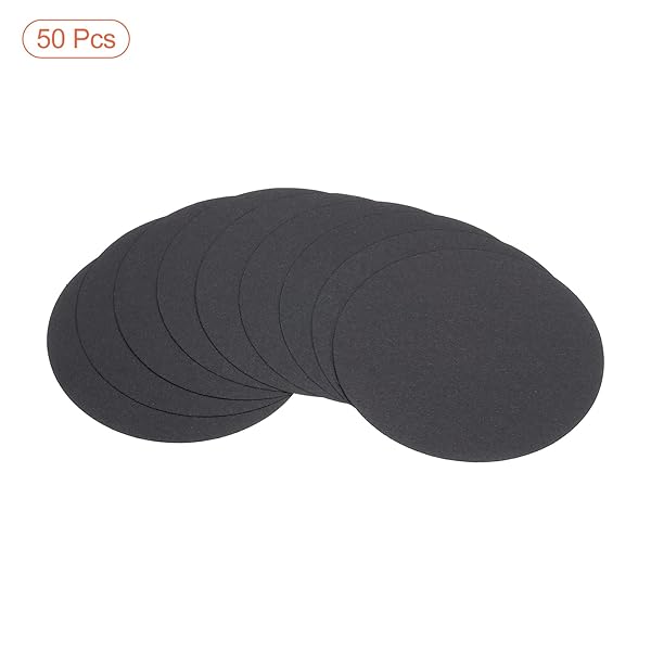 PATIKIL 3-inch Round Cardboard Paper, 50 Pcs Blank Disc Circles Slices for Party Decorations DIY Craft Arts Drawing Painting Writing, Black - Image 3