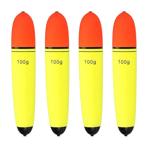 PATIKIL PATIKIL 3.5oz Fishing Slip Bobbers, 4 Pack EVA Fishing Float for Sea Fishing Freshwater, Yellow