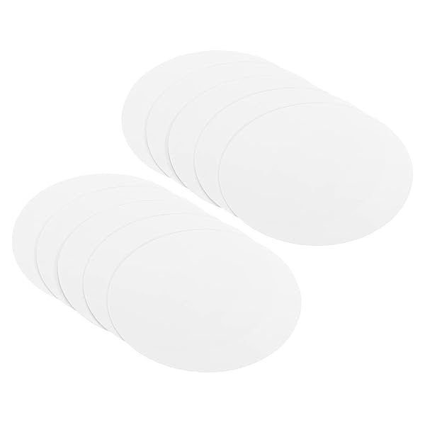 PATIKIL PATIKIL 3.9-inch Round Cardboard Paper, 50 Pcs Blank Disc Circles Slices for Party Decorations DIY Craft Arts Drawing Painting Writing, White