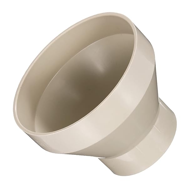 PATIKIL 6.5" (160mm) to 3.5" (90mm) Duct Reducer Connector, Heating Cooling Ventilation Tube Fire-Resistant Increaser Adapter Pipe Fitting for Vent