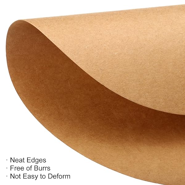 PATIKIL 8.3-inch Round Cardboard Paper, 50 Pcs Blank Disc Circles Slices for Party Decorations DIY Craft Arts Drawing Painting Writing, Brown - Image 4