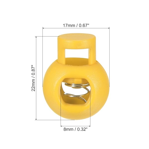 PATIKIL Cord Locks, 30 Pack Ball Spring Toggle Stopper for Drawstring Bag Shoelaces, Ginger - Image 2