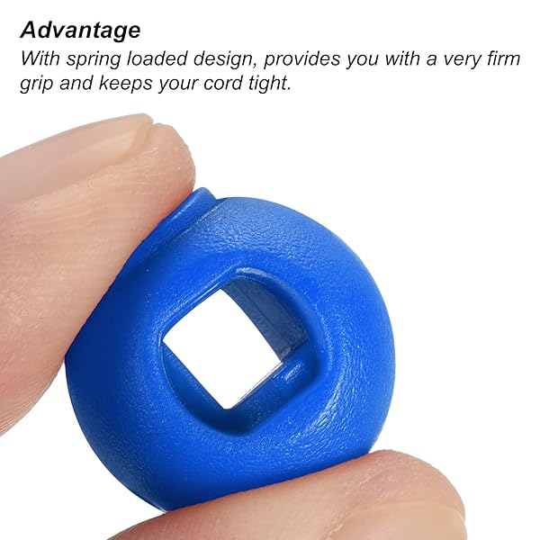PATIKIL Cord Locks, 30 Pack Ball Spring Toggle Stopper for Drawstring Bag Shoelaces, Sky Blue - Image 4