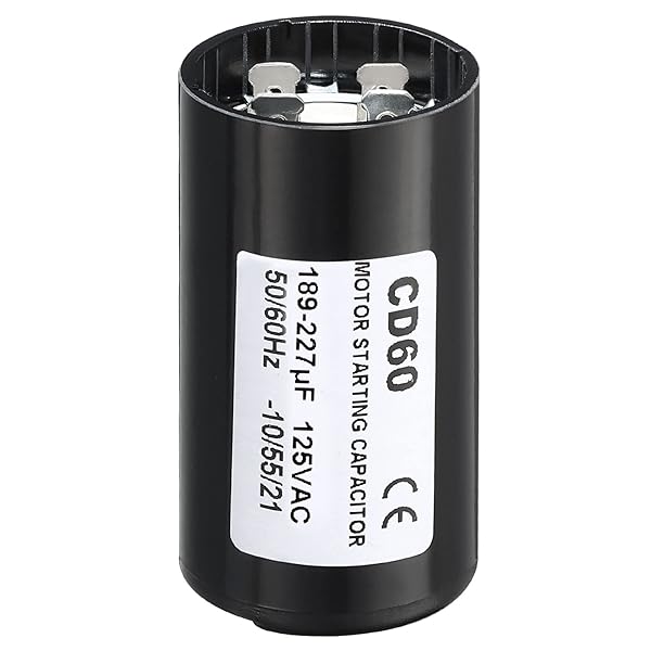 Patikil Motor Start Capacitor, 189-227uF Mfd 125V 50 60Hz CD60 Run Capacitor