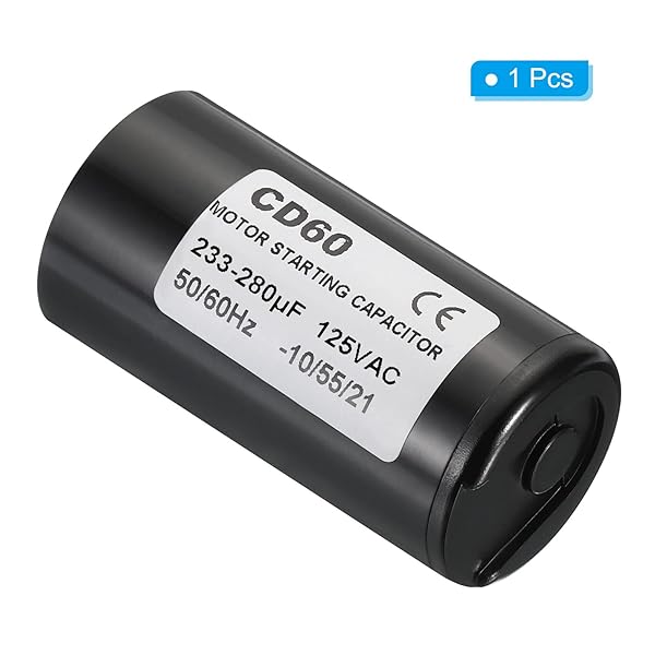 PATIKIL Motor Start Capacitor, 233-280uF Mfd 125V 50 60Hz CD60 Run Capacitor for Electric Motor Starts - Image 3