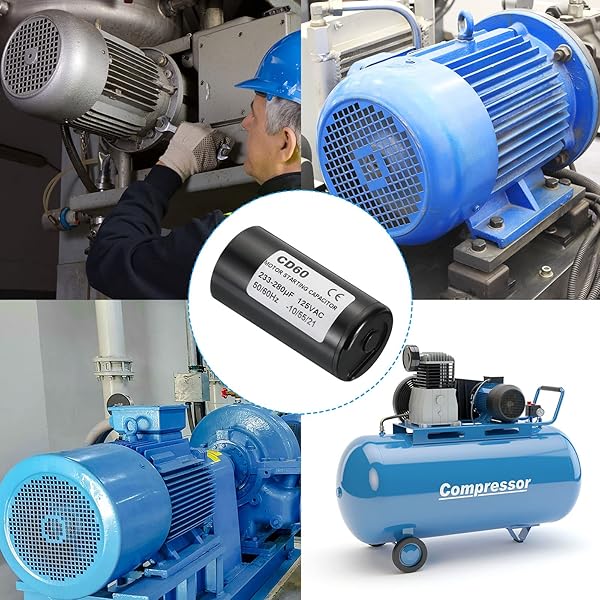 PATIKIL Motor Start Capacitor, 233-280uF Mfd 125V 50 60Hz CD60 Run Capacitor for Electric Motor Starts - Image 5