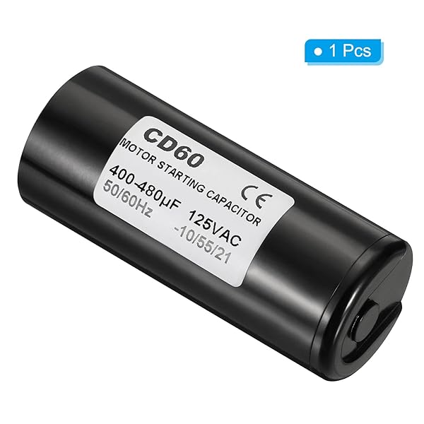 PATIKIL Motor Start Capacitor, 400-480uF Mfd 125V 50 60Hz CD60 Run Capacitor for Electric Motor Starts - Image 3