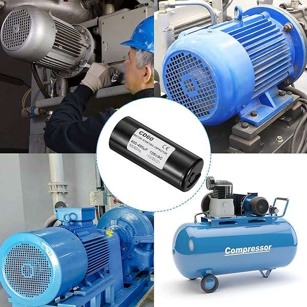 PATIKIL Motor Start Capacitor, 400-480uF Mfd 125V 50 60Hz CD60 Run Capacitor for Electric Motor Starts - Image 5