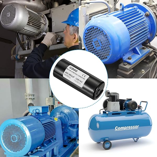 Patikil Motor Start Capacitor, 460-552uF Mfd 125V 50 60Hz CD60 Run Capacitor for Electric Motor Starts - Image 5