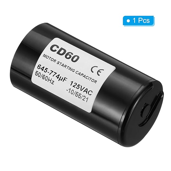 PATIKIL Motor Start Capacitor, 645-774uF Mfd 125V 50 60Hz CD60 Run Capacitor for Electric Motor Starts - Image 3