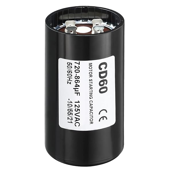 PATIKIL PATIKIL Motor Start Capacitor, 720-864uF Mfd 125V 50 60Hz CD60 Run Capacitor for Electric Motor Starts