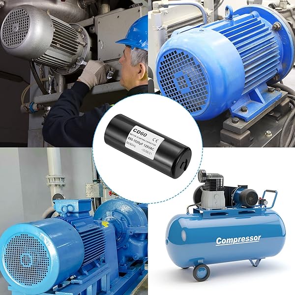 PATIKIL Motor Start Capacitor, 850-1020uF Mfd 125V 50 60Hz CD60 Run Capacitor for Electric Motor Starts - Image 5