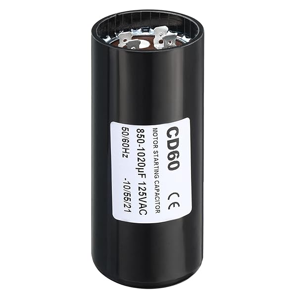 PATIKIL Motor Start Capacitor, 850-1020uF Mfd 125V 50 60Hz CD60 Run Capacitor for Electric Motor Starts