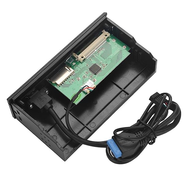 High-Speed PC Front Panel Card Reader & USB 3.0 Hub - Supports M2, MS, XD, CF, TF Cards for Computers