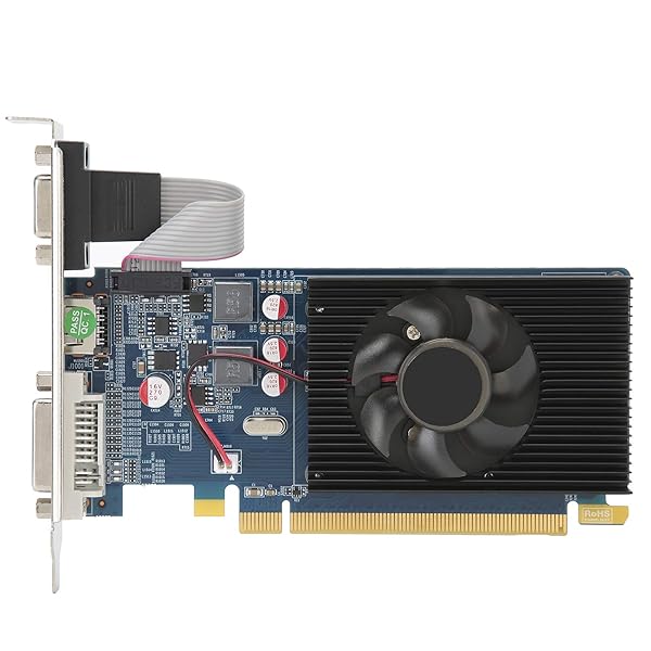 Goshyda HD6450 2G DDR3 Graphics Card for Office Desktops - PCI Express 3.0, 64bit Performance