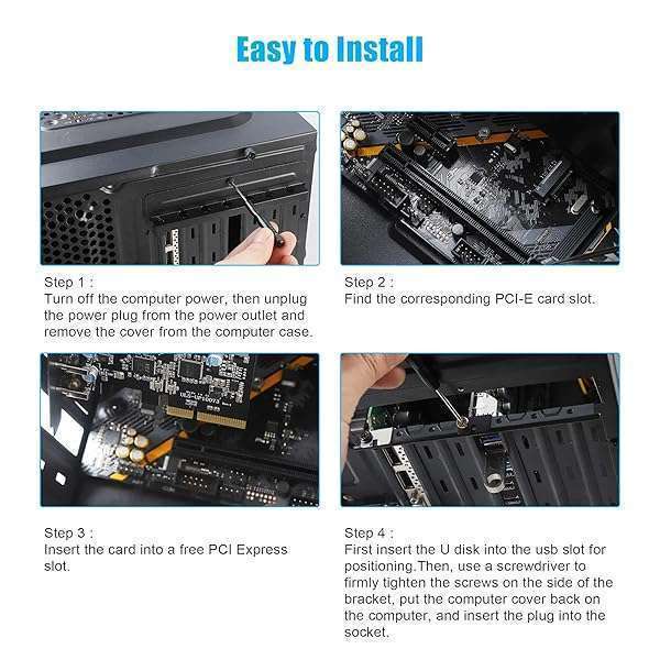 PCIe to USB 3.2 Gen 2 Card - 20 Gbps, 7 Ports (4 Type-A, 3 Type-C) for Desktop PC Expansion - Image 8