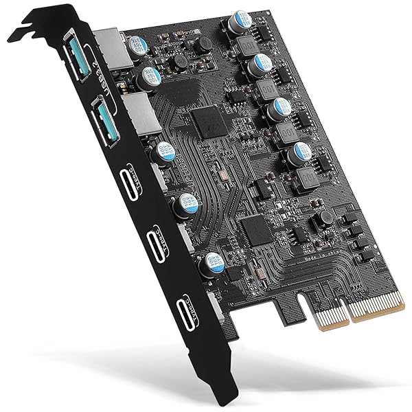 PCIe to USB 3.2/3.1 Gen 2 Card - 10Gbps 5-Port USB Hub for Windows, Linux & Mac