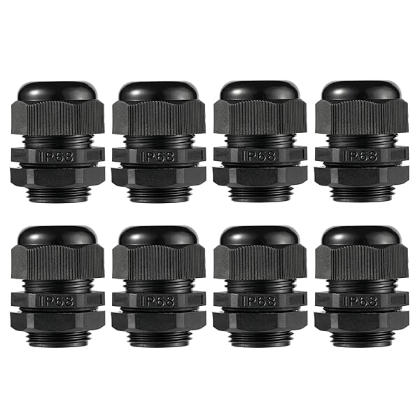 PENGLIN 1 Inch NPT Nylon Cable Glands 8 Pack Waterproof Strain Relief Cord Connectors