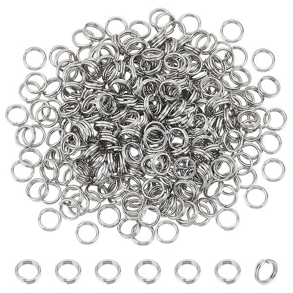 PH PandaHall PH PandaHall 5mm Split Rings - 290pcs 304 Stainless Steel Double Loop Jump Rings for Jewelry Making & DIY Crafts