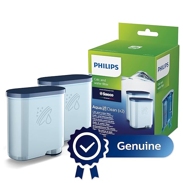 PHILIPS AquaClean Original Calc & Water Filter - 5,000 Cups, No Descaling, 2 Filters (CA6903/22) for Limescale Reduction - Image 4