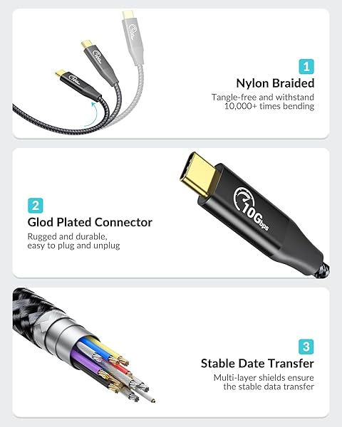 PHIXERO 10Gbps USB C to USB 3.1 Adapter - Fast USB-C to USB-A Cable for MacBook Pro, iPad Pro, Samsung Galaxy - Image 6