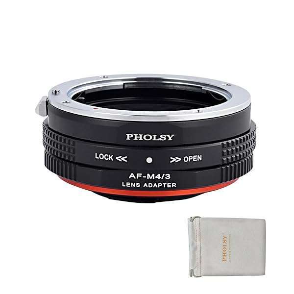 PHOLSY PHOLSY AF to MFT Lens Adapter with Aperture Control for Sony A Minolta AF to Micro Four Thirds Cameras
