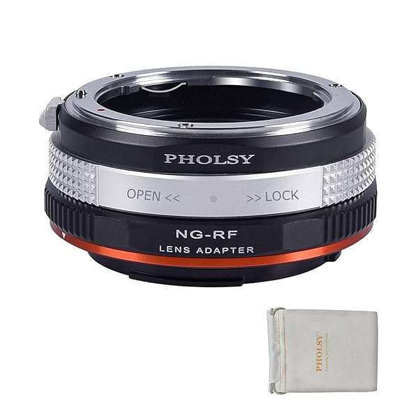 PHOLSY Lens Mount Adapter: Nikkor G/F/AI/AIS/D/AF-S to Canon EOS RF with Aperture Control