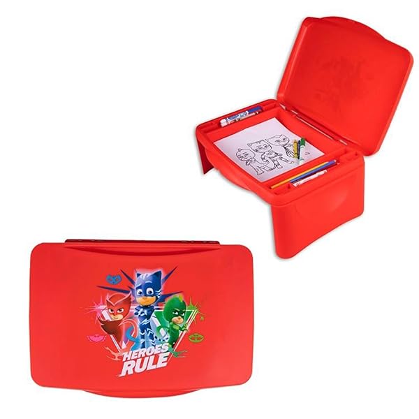 PJ Masks Kids Lap Desk with Storage - Portable & Collapsible for Travel, Writing, Reading & School Activities - Image 2