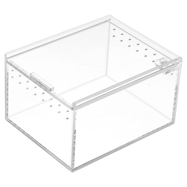POPETPOP Reptile Breeding Box Transparent Feeding Container Aquarium Tank for Snakes Turtles and Lizards Ideal Terrarium Habitat