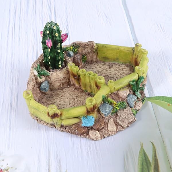 POPETPOP Reptile Resin Corner Water Dish for Tortoise Lizard Bearded Dragon Frog Gecko Snake Chameleon 25593 - Image 9