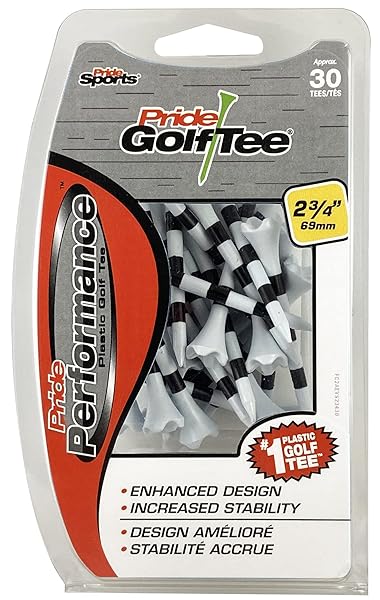 Pride Golf Tee "PRIDE GOLF TEE 30 Count White Golf Spikes - 2.75" Durable Golf Tees for Optimal Performance"