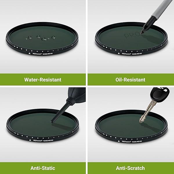 PROfezzion 62mm Variable ND Filter Ultra Slim ND2 to ND400 for Fujifilm Sony Nikon and Other 62mm Lenses - Image 7
