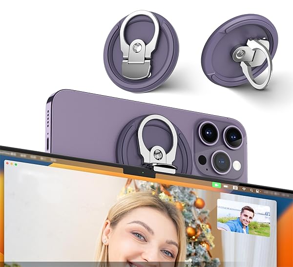PROfezzion Continuity Camera Mount: Magnetic Phone Holder for MacBook & iPhone 16/15/14/13/12 - Perfect for iOS 16 & macOS Ventura