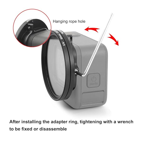 PULUZ 52mm UV Lens Filter Adapter Ring for GoPro Hero11 Hero10 Hero9 Black Series - Image 3