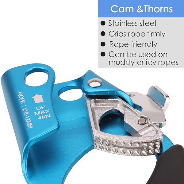 Paliston Climbing Hand Ascender for Rock Climbing & Arborists - Fits 8-12mm Rope (Right & Left) - Image 5