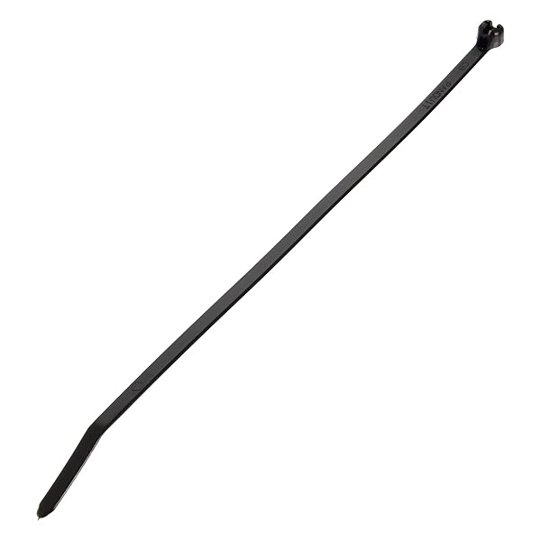 Panduit BT4S-M0 Cable Ties - 15.1-Inch Black Nylon 6.6, Metal Barb, Weather Resistant, 1,000-Pack