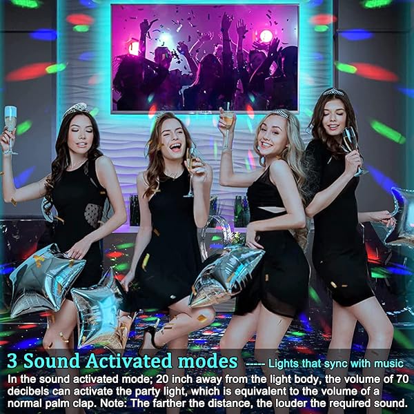 Buclhoz DJ Disco Ball Light: Sound Activated RGB Strobe for Parties, Raves, Weddings & More! - Image 7