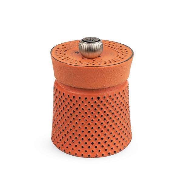 Peugeot BALI FONTE 8cm Cast Iron Pepper Mill in Orange - Stylish & Durable Kitchen Essential
