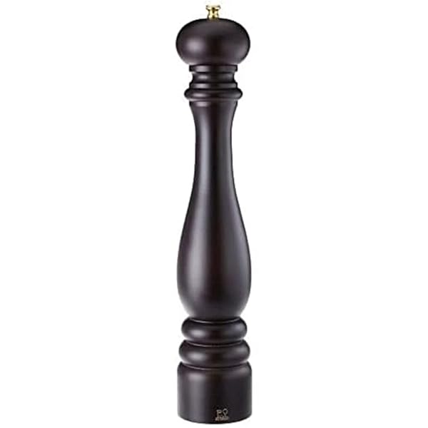 Peugeot Paris Manual Pepper Mill - Adjustable Beechwood Grinder in Chocolate Finish