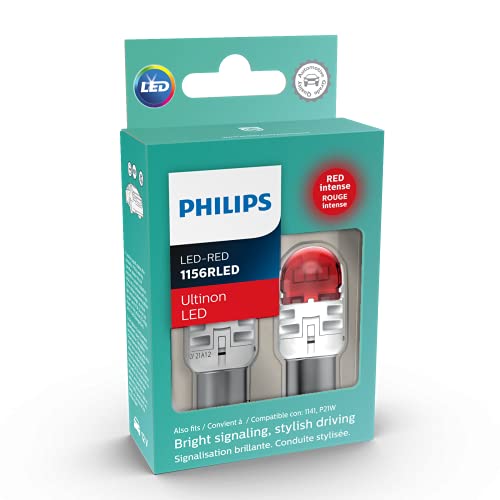 PHILIPS Philips 1156RLED Ultinon Red LED Automotive Lighting - 2 Pack for Enhanced Visibility