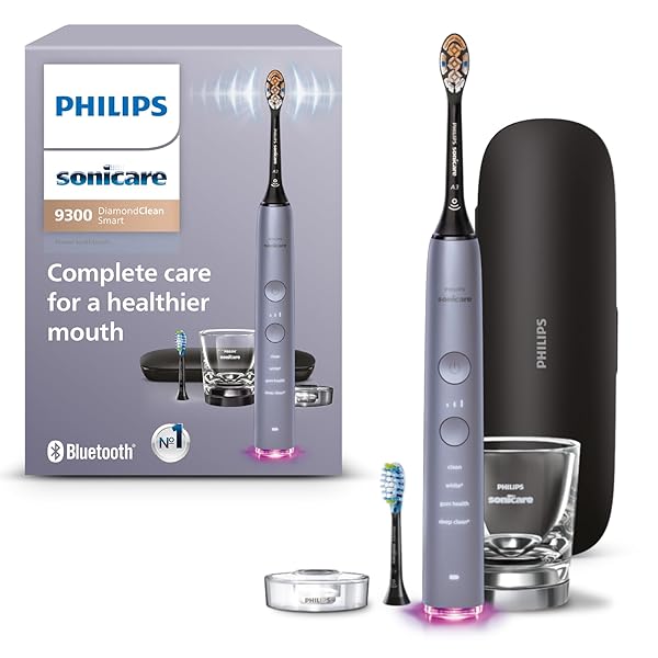 Philips Sonicare Philips Sonicare DiamondClean Smart 9300: Top Sonic Electric Toothbrush with App, Pressure Sensor & 4 Modes - Model HX9903/45